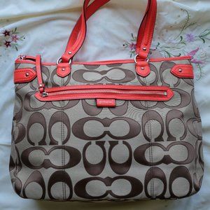 NWT Coach Orange Tote Shoulder Bag